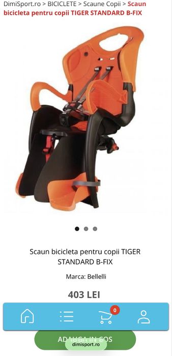Scaun bicicleta BELLELLI Tiger