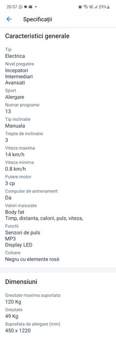 Banda de alergat electrica FitTronic - foarte putin utilizata