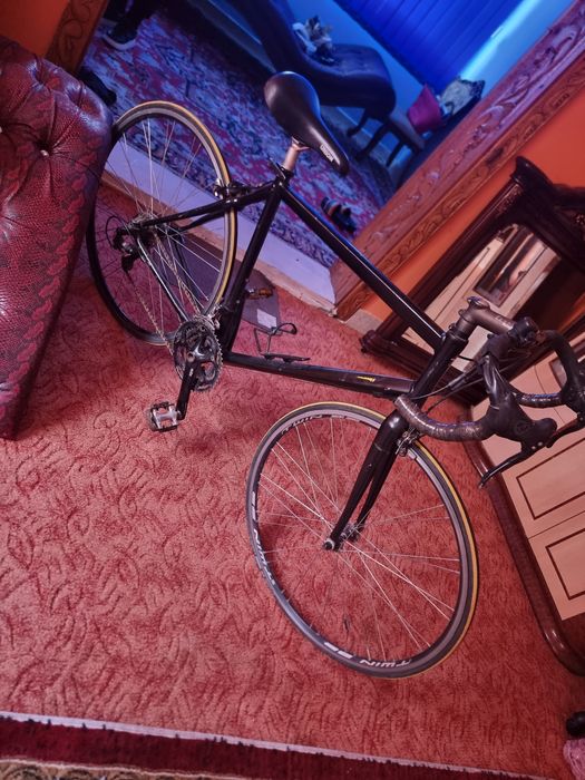 Bicicleta birou sau excursie cursiera roti subțiri furca carbon