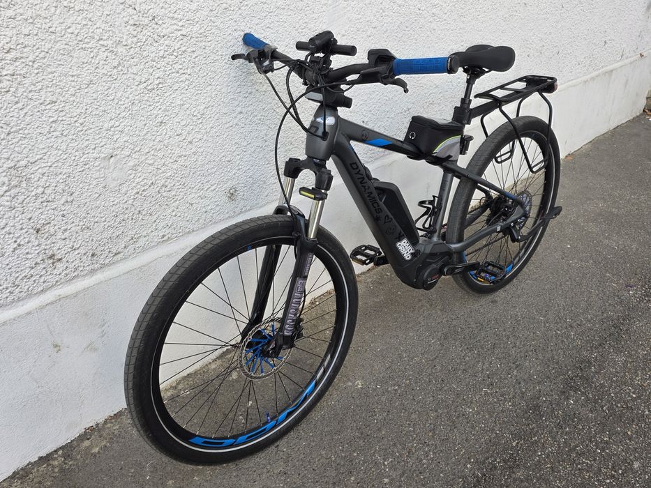Bicicleta electrica Vulcano 500 roti 27.5x2.4 asistata cu portabagaj suspensie fata