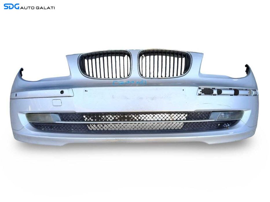 Bara Spoiler Fata Completa cu Grile si Proiectoare BMW Seria 1 E81 E87 LCI Facelift 2007 - 2013 Culoare Argintiu Titansilber Cod 7185553 718555310 [Z0070]