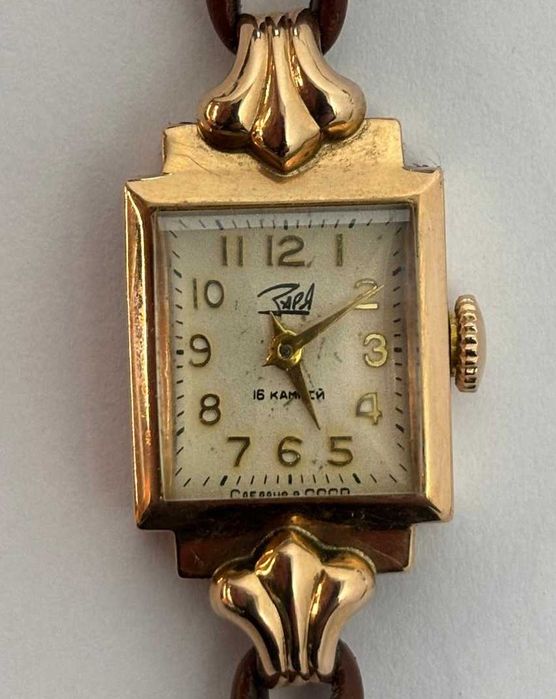 ceas mecanic de aur Zarya, anii 1960 USSR