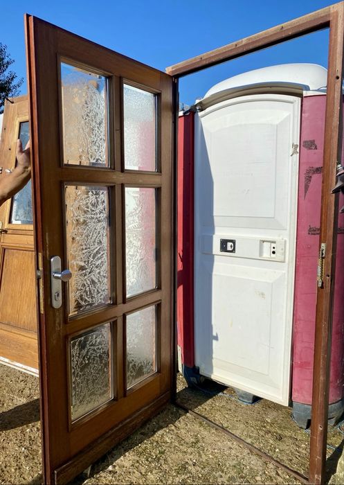Usa intrare casa lemn masiv termopan H 223 x L 113 Germania