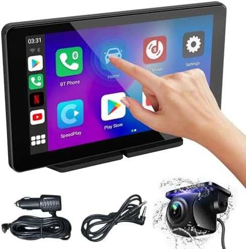 Нов Преносим CarPlay екран с GPS Bluetooth FM 7 инча Android Auto