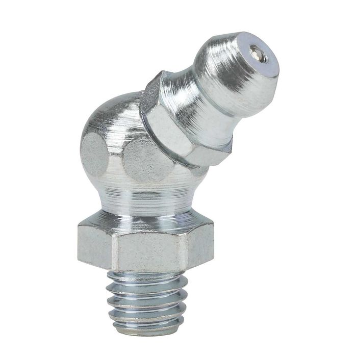 Пресс-масленка большая  М10 угловая 45 гр.