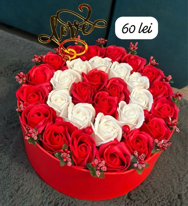 Aranjamente florale din trandafiri de sapun cadoul ideal preturi mici