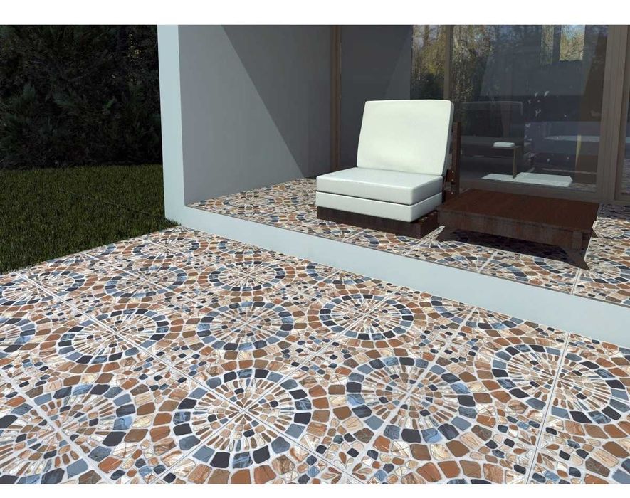 Vand gresie exterior/interior portelanata Moonstone marime 33x33 cm maro mata antiderapanta