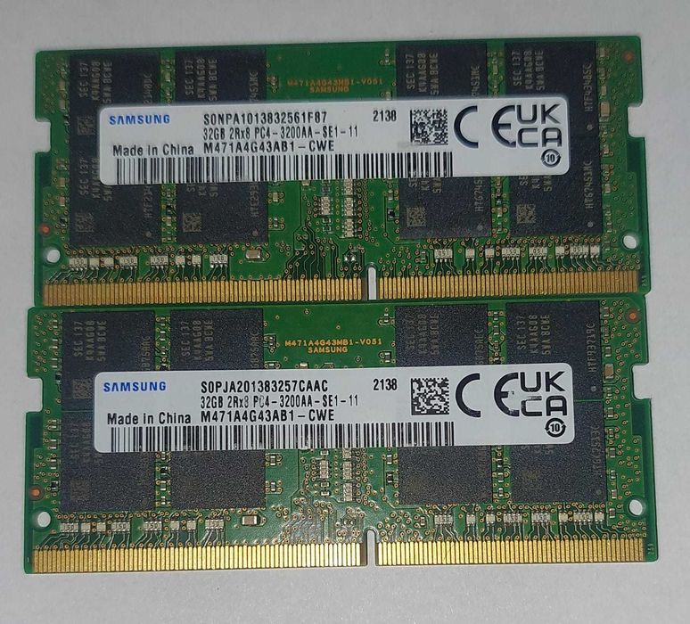 Kit  64gb ddr4 laptop 3200