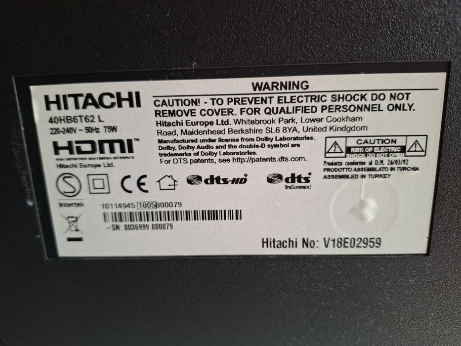 Продавам телевизор Hitachi 40 инча