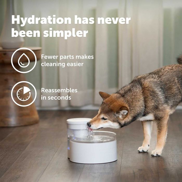 PetSafe Outlast воден фонтан за кучета и котки, 1,7 л, филтър за вода