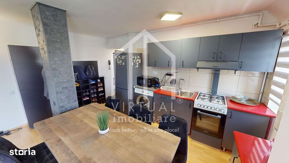 Apartament 2 camere - 41 mp utili + balcon, mobilat si utilat