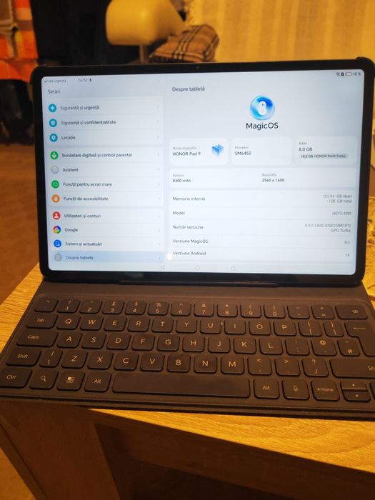 Vând tableta Honor Pad 9 ,5g liberă de rețea.