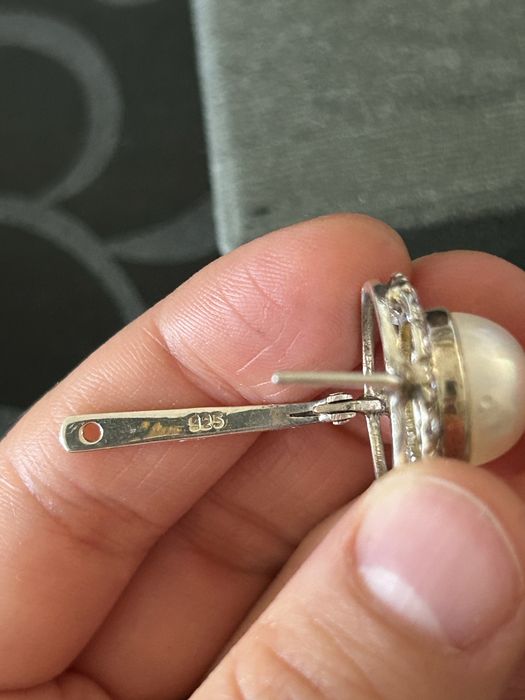 Серьги и кольцо серебро 925 и жемчуг