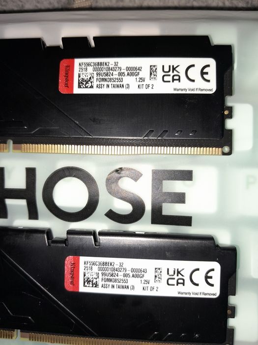 DDR5 16 х 2 32gb 5600mhz 1v25