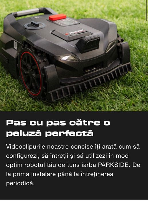 Robot tuns iarbă gazon Parkside NOU sigilat fara fir