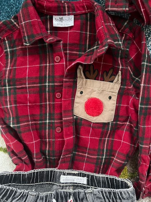 Детски дрехи за близнаци 92 см. дънки и официални ризи