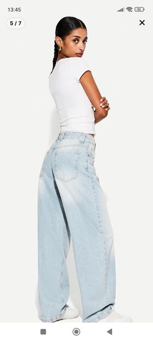 Дамски дънки, тип балон BERSHKA
