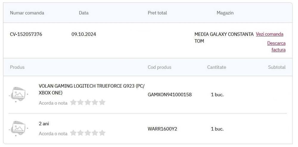 volan gaming logitech G923