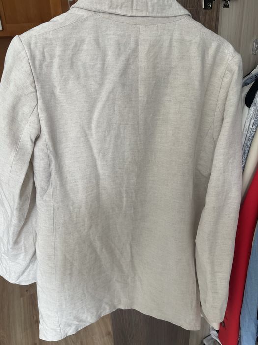 Ленен/о бежов/о блейзър/сако H&M