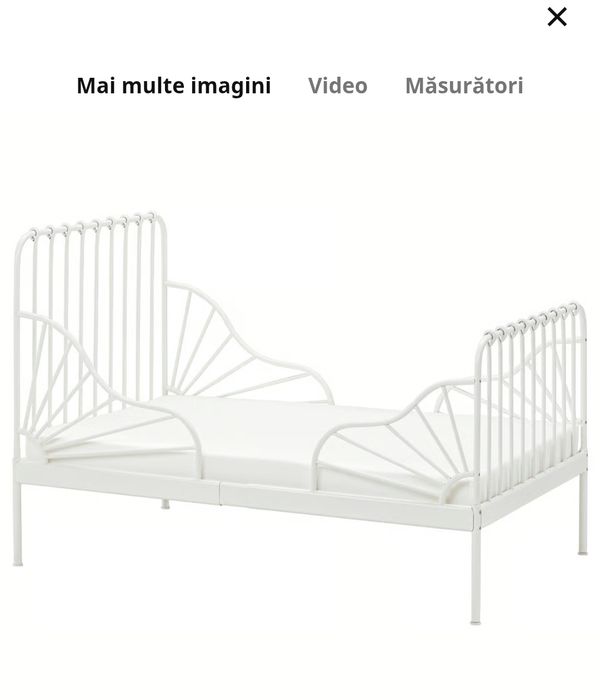 Vand toate la acest pret pat metalic 200x80 cm + somiera lemn + saltea arcuri + protectie
