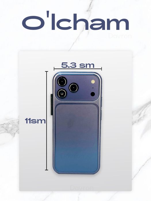 Ayfon 17 ga o’xshash mini telefon Iphone telefon sensor ekran Apple