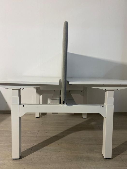 6 Buc. Birou Dublu, Cadru Metalic; Masă de Lucru 2 Blaturi