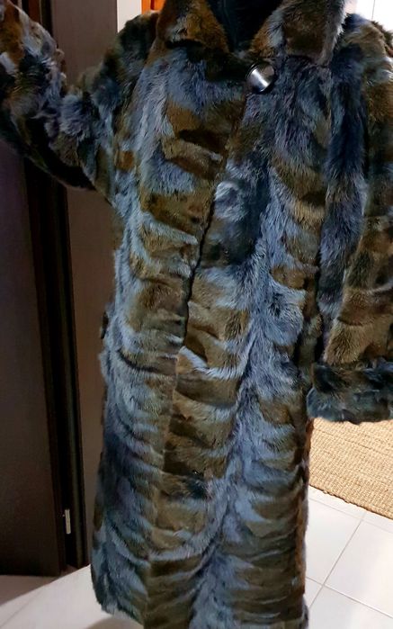 haina lunga de blana nurca UNICAT (vizon) 100% naturala deosebita