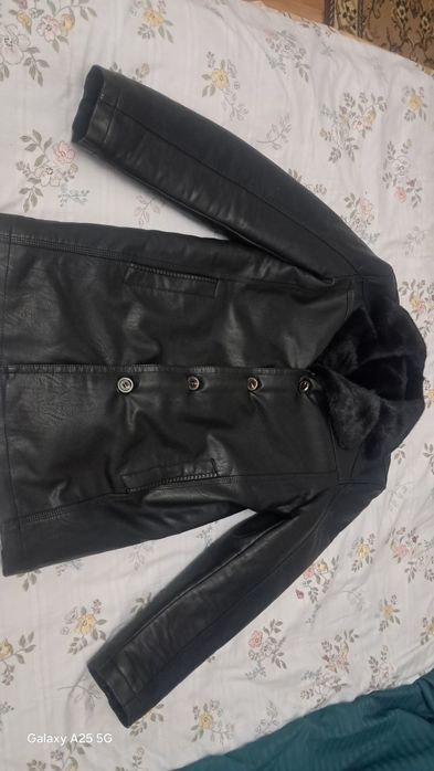 Зимняя кожаная дубленка   б/у