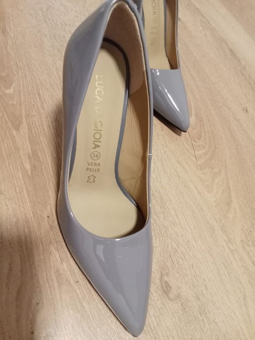 Stiletto Luca di Gioia, piele naturală lăcuită