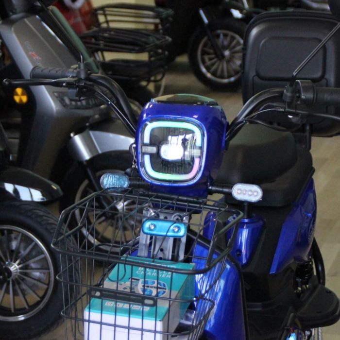 Електрически скутер с педали 500W/48V/15Ah – BLUE