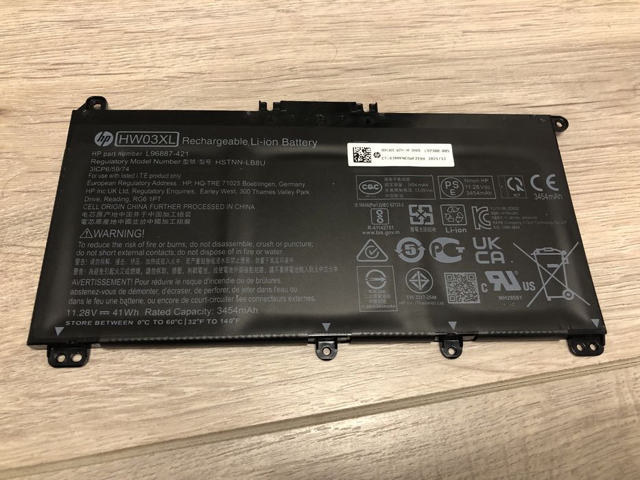 Аккумулятор HP HW03XL