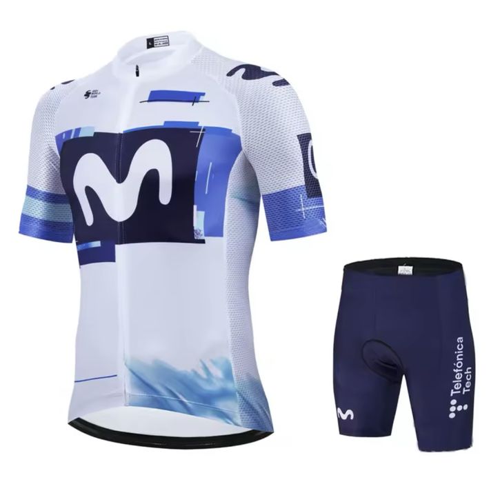Echipament ciclism Canyon Movistar tricou pantaloni marime M