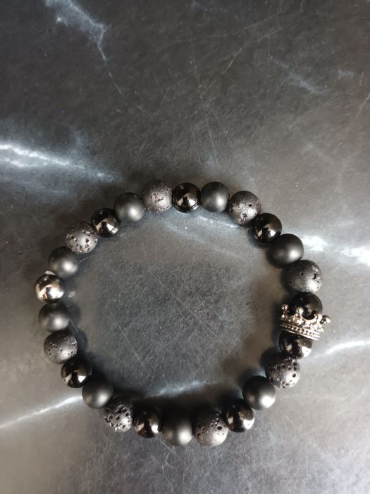 2 Brățări  King/Queen din piatră vulcanică