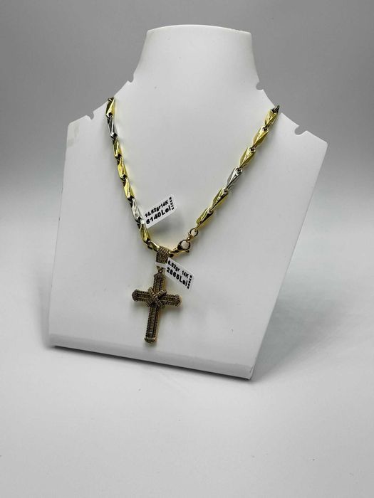 Lant&Cruce Aur 14K / Lant 14.62 Grame / Cruce 6.82 Grame #45602 #45726