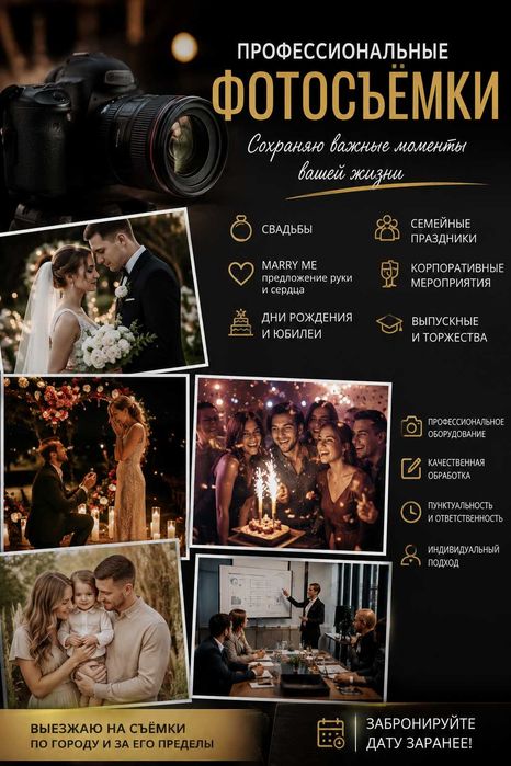 Открыта запись на профессиональные фотосъёмки!