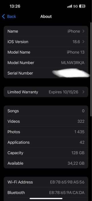 iphone 11 100% 128gb
