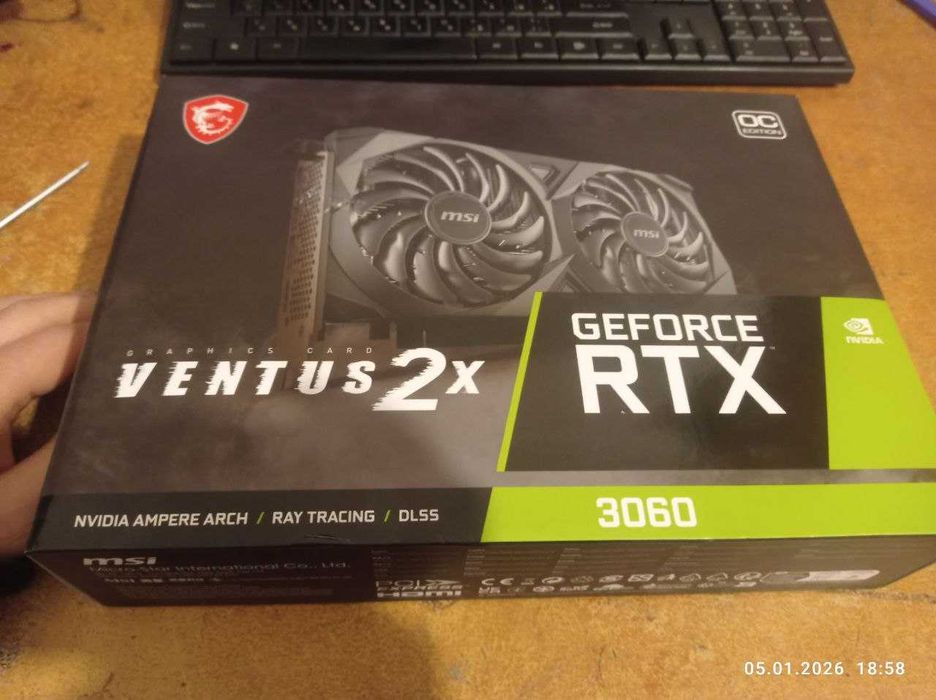 Продам видеокарту RTX 3060 12GB MSI Ventus 2X с ГАРАНТИЕЙ