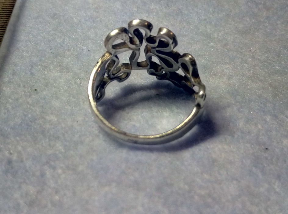 Ажурен Бутиков Флорален СРЕБЪРЕН ПРЪСТЕН - Сребро 925