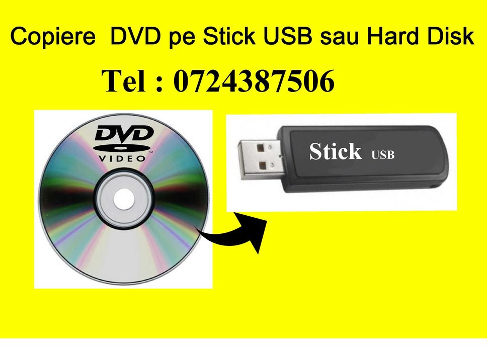 Salvează-ți filmările vechi: transfer DVD/CD/Blu-ray pe stick sau HDD