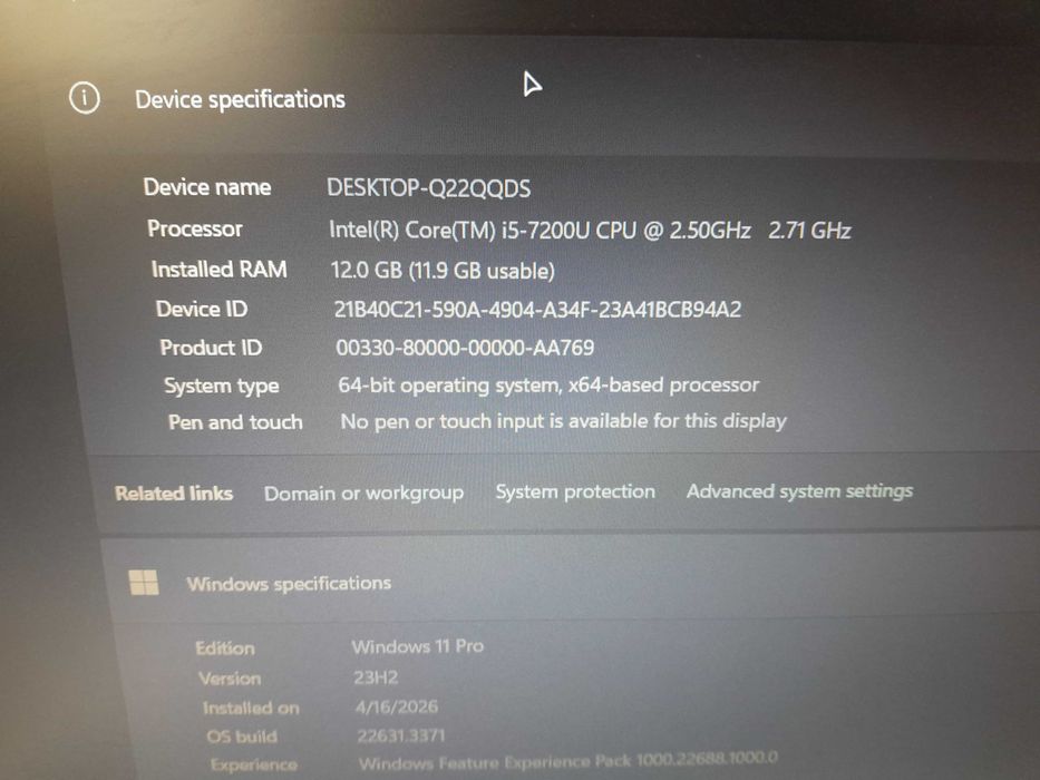 Lenovo 320-15IKB , 15,6 Fhd , i5 gen 7 , 12 gb ram , 128 gb Ssd
