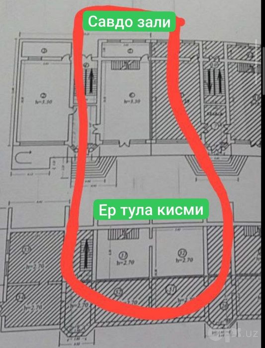 Савдо дукони + подвал 173кв