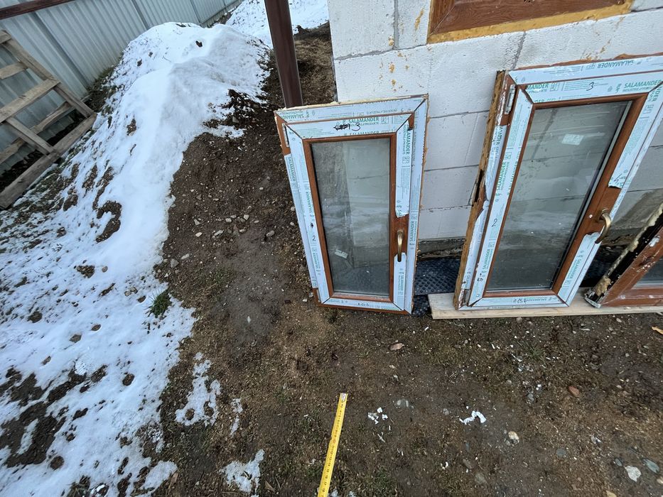 Geamuri termopane Salamander, 76 mm, culoare stejar auriu