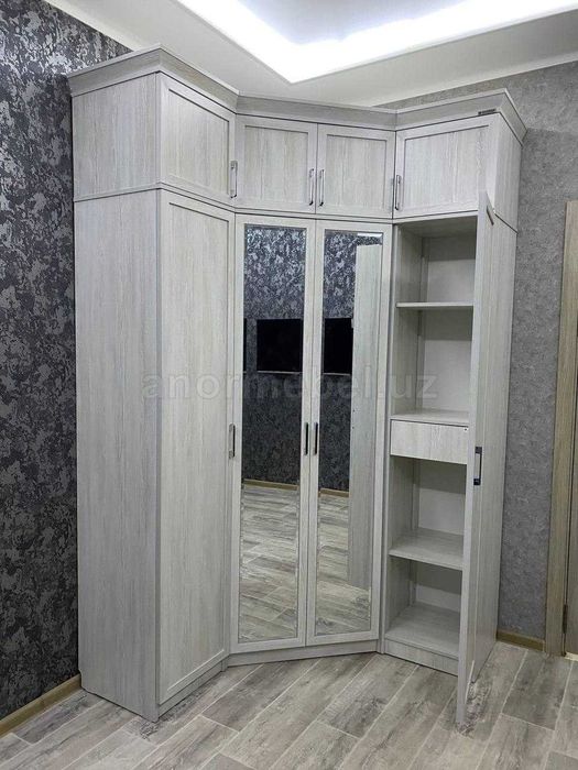 Угловой шкаф с антресолью HUMO 140