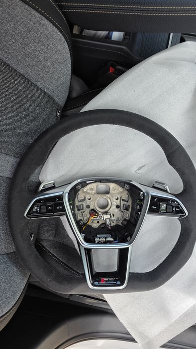 Volan audi rs a6 a7 a8 4k rs6 rs7 cu  alcantara incalzire si touch detection