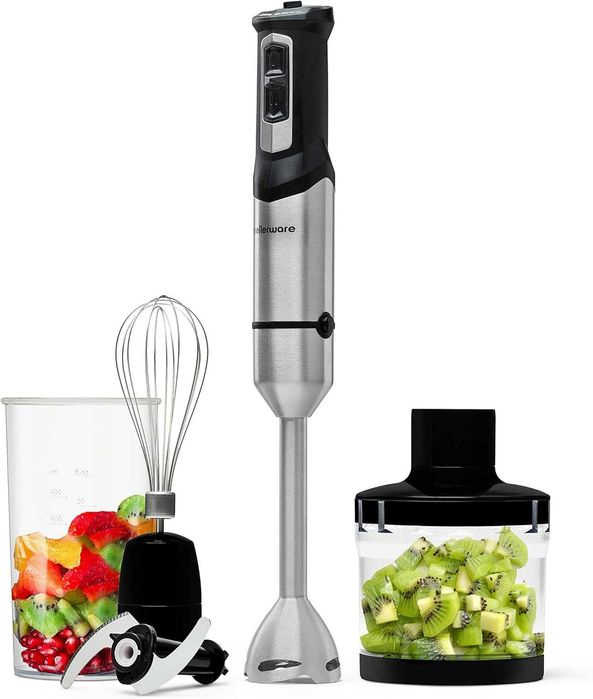 Нов МОЩЕН Пасатор с Чопър Mellerware Spiro, 1000W, Неръждаем Стомана