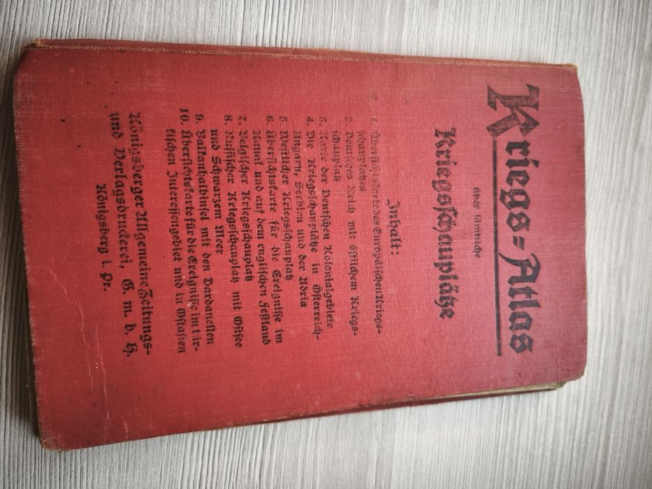 Harti din ww1 Germania -Kriegs Atlas 1915