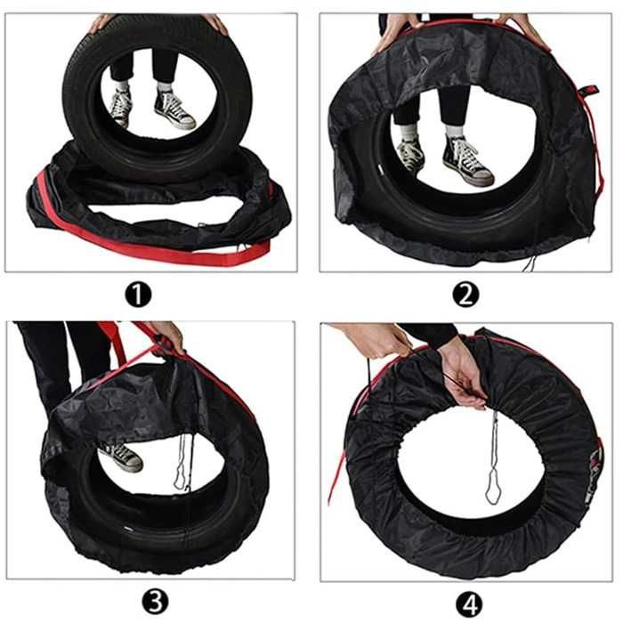 Универсални Калъфи за Резервна Гума 0778 L (19"-23") - 4бр/к-т, За Автомобил, Летни и Зимни Гуми