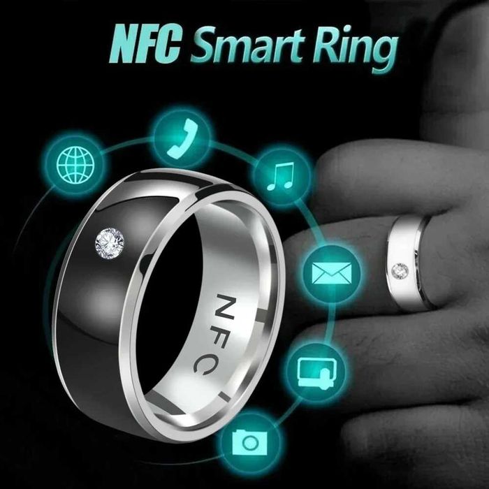 Inel din titan cu NFC