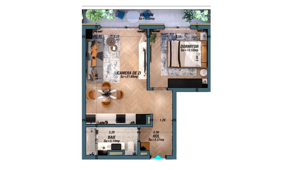 Apartament 2 camere, Avanera, 87.780 euro + TVA