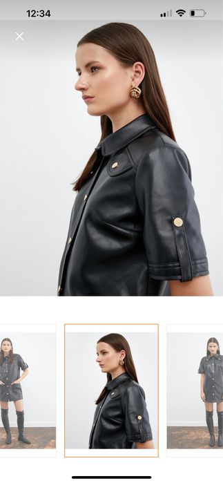 Платье кожаное